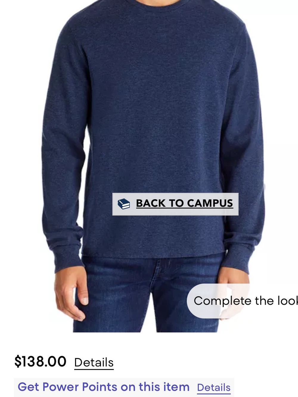 NWT Frame Men's Crewneck Sweater in Blue